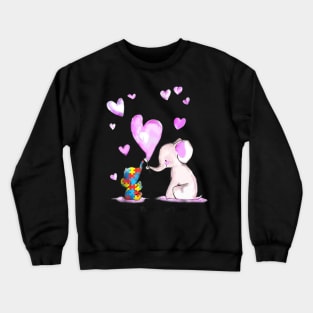 Autism Elephant Love Needs No Words Cute Crewneck Sweatshirt